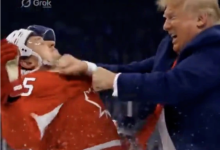 特朗普玩大了!AI视频里化身冰球选手暴打加拿大人,网友怒批太离谱 - 大风热搜网